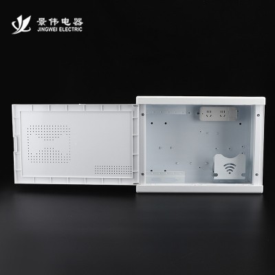 供应铁底塑面光纤入户箱 暗装铁盖多媒体弱电箱家用模块盒现货图2