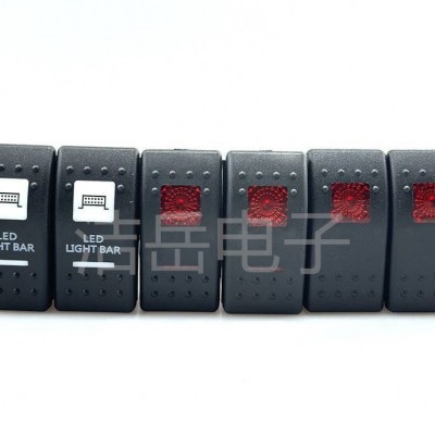 汽车改装开关带灯防水越野房车游艇改装双两档开关12V-24V三5脚图4