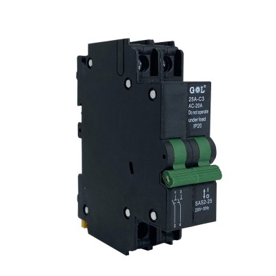 【隔离开关】SAS4-25 黑色断路器13mm 2p 63A 分断4.5KA图4