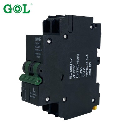 【隔离开关】SAS4-25 黑色断路器13mm 2p 63A 分断4.5KA