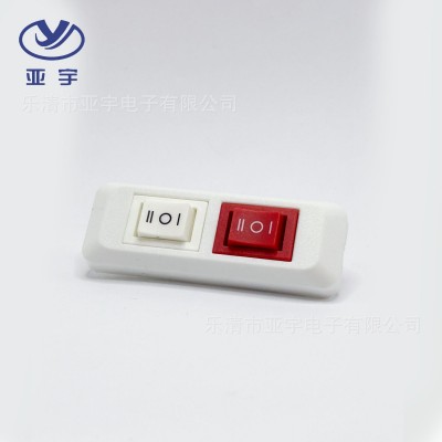 双按键按钮船型开关双联双控子母灯台灯线上开关2脚2档3脚2档3脚