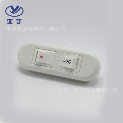 双按键按钮船型开关双联双控子母灯台灯线上开关2脚2档3脚2档3脚图4