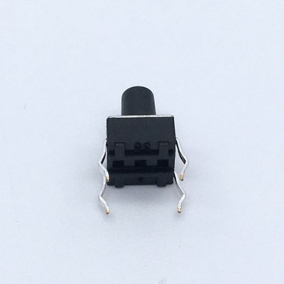 【厂家供应】4.5*4.5*8H直插式轻触开关(黑色按键)1000一包50元图3