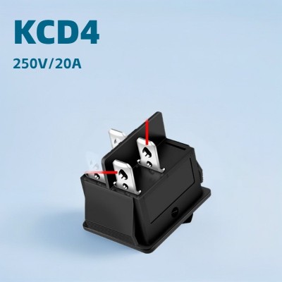 KCD4电焊机船型开关4脚6脚船形20A安翘板大功率电源按钮麻将机图3