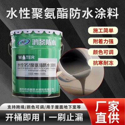 聚氨酯防水涂料楼顶彩钢瓦防腐补漏房顶平房防水材料跨境外墙涂料  20公斤