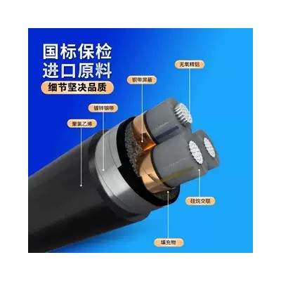 国标10KV高压电缆线电缆50 70 95 120平方铝芯电缆铝高压电缆线