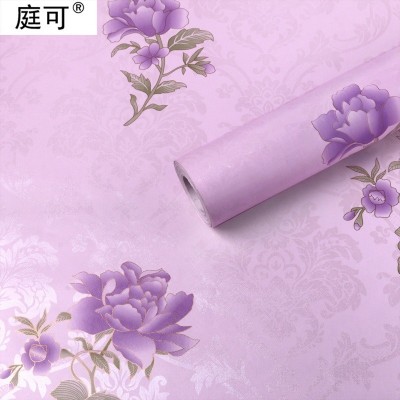 复古欧式花墙纸酒店卧室墙面改造防水壁纸自粘背景墙布wallpaper