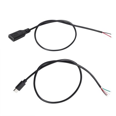 typec公母单头四芯数据线otg延长线usb-c2芯充电线2a 充电线