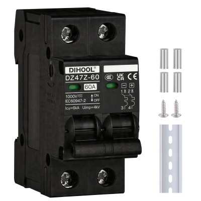 跨境DC-MCB直流断路器DC500V/1000V光伏太阳能2P小型空 气开关微型