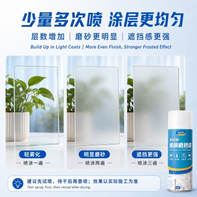 水性玻璃磨砂漆防窥透光办公室改色家用浴室卫生间门窗专用自喷漆