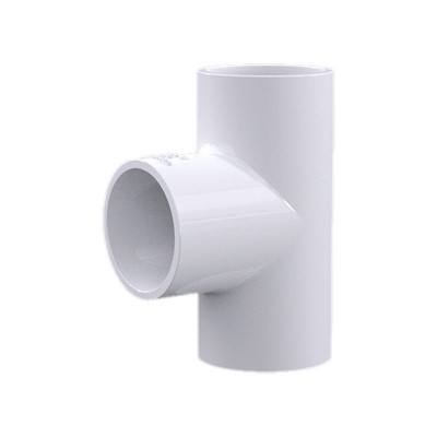 PVC塑料水管 UPVC给水配件蓝色灰色配件20 25 32mm 等径三通