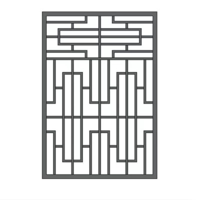 铝合金窗花中式仿古木纹格珊铝玄关客厅屏风隔断园林景区街道改造